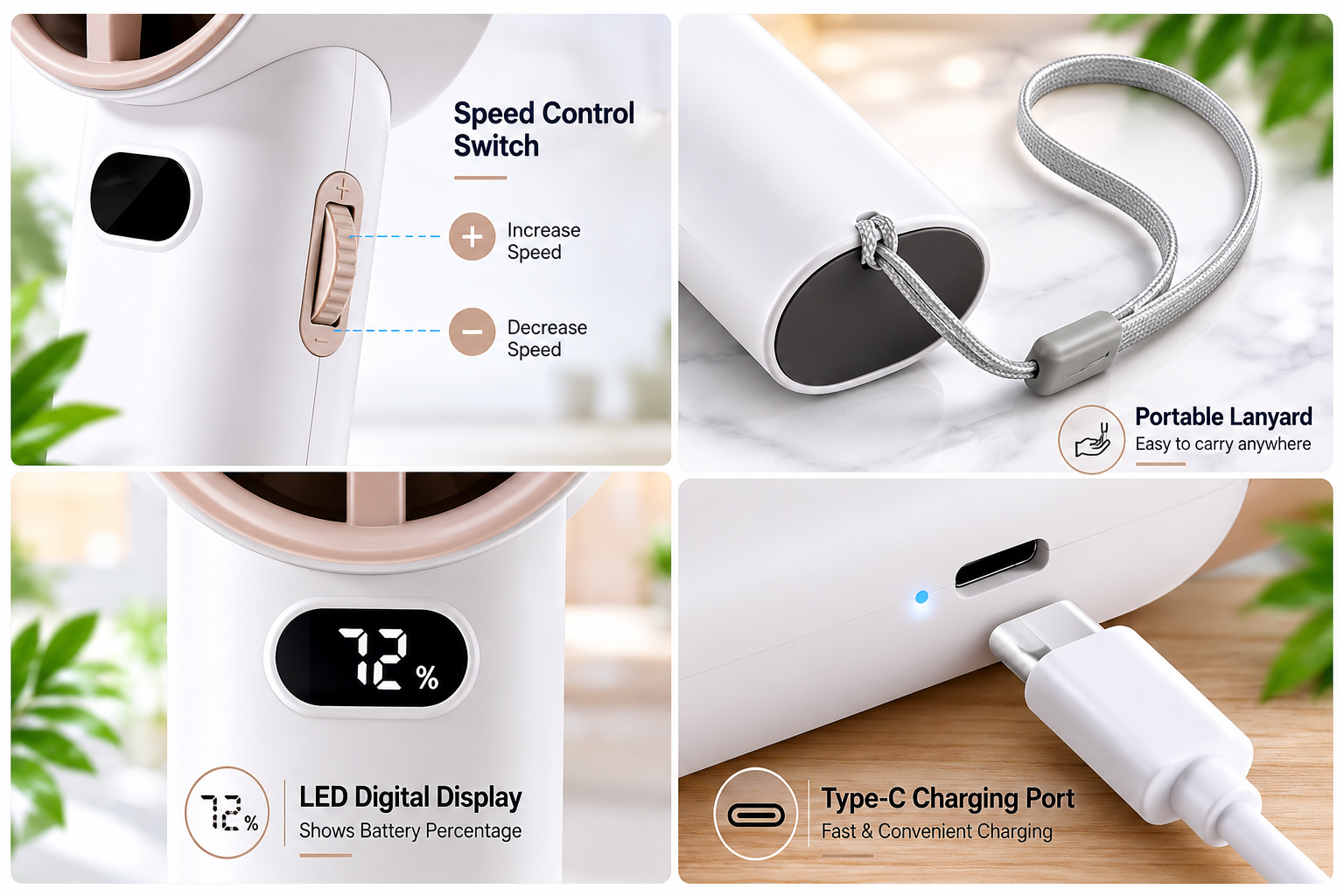 Portable Handheld Cooling Fan